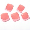 Pink French Tip Press on Toenails, Square Toe Nail Press