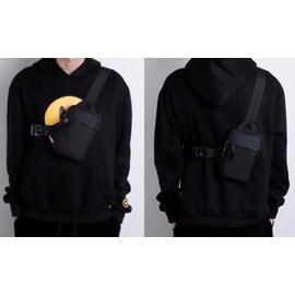 Jowanly Body Bag, Small Crossbody Bag, Smartphone Pouch, Small Pouch, Mini One-Shoulder Bag, Suitable for Work, Work, Sports, Black 21x14cm