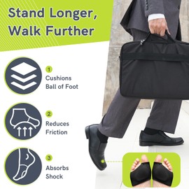 Metatarsal Pads, Ball of Foot Cushion Pads, Breathable Soft Mortons Neuroma Pads, Metatarsal Support Morton'S Neuroma for Men Women (Black M)