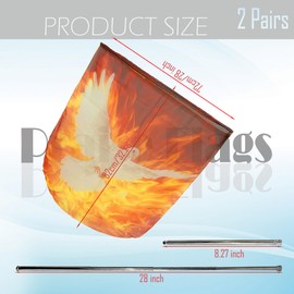 4 Pcs Set 32 inch Praise Dance Worship Flags with Scalable Rod for Kids Children Outdoor Practice Performance Semicircle Praise Church Flags for Worship Dance DOVE#
