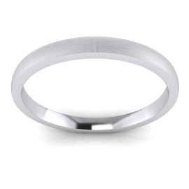 LANDA JEWEL Unisex Sterling Silver 2mm Super Heavy Court Shape Brushed Wedding Ring (T)