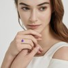 Bonlavie 925 Sterling Silver Ring for Women, 2.25ct Amethyst ring,