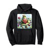 Frog Awaits Valentine's Princess With Chocolates On Lilypad Pullover Hoodie