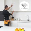 sourcing map 3/8" Cabinet Kitchen Inset Hinges, 12Pcs Self Closing