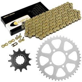 Kawasaki Drive Chain W/Front Rear Sprockets Kit for Kawasaki KEF300 Lakota 300 1995-2003