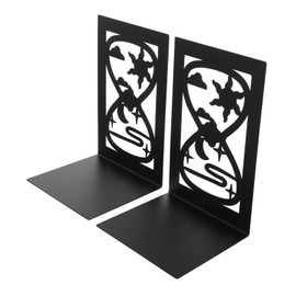 Operitacx Langlebige Buchstützen Aus Eisen 2 Stück Hohle Sanduhr-buchstützen Buchstützen-Organizer Für Die Heimbibliothek