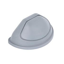 Restaurantware-LID ONLY: Clean Tek Professional Trash Can Lid, 1 Dome Swing Top Lid - Trash Bin Sold Separately, Semi-Round Shape, Gray Plastic Lid For Garbage Can, Heavy-Duty, For Home, Office