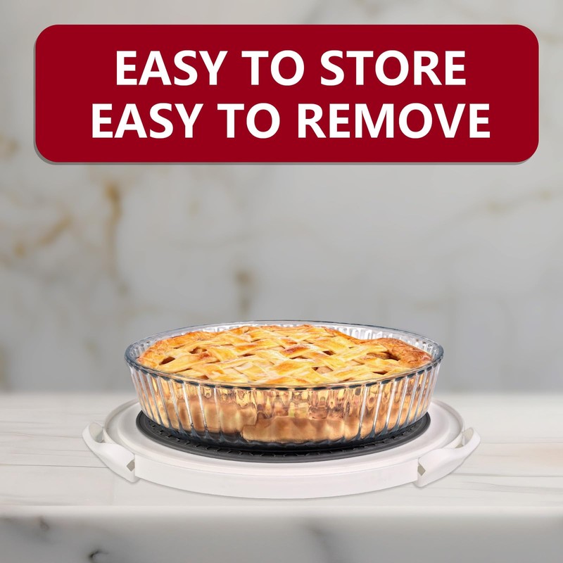 2 Pack Pie Carrier with Lids and Handles, Loadable Cupcake