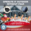 ZPISF 10 FT Santa Sleigh with Reindeer Christmas Inflatables Outdoor
