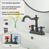 GGStudy Bathroom Faucet Oil Rubbed Bronze 2 Handles 4 Inches