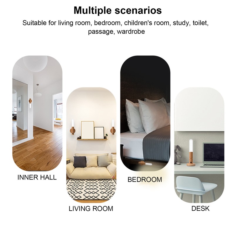 LED Motion Sensor Night Light Brightness Adjustable Portable USB Rechargeable