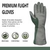 Intra-FIT Flight Gloves, Long Cuff Sheep Skin Leather Work Gloves