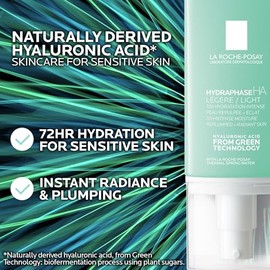La Roche-Posay HydraphaseHA - Hidratante facial ligero, hidratante facial de ácido hialurónico con hidratación de 72 HR, sin aceite y no comedogénico, 1.7 fl oz, 1.69 onzas líquidas