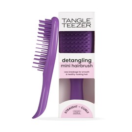 Tangle Teezer Mini Ultimate Detangler - For Wet & Dry Hair - Detangling Brush for All Hair Types - Perfect Brush For Kids & Travel - Fresh Purple