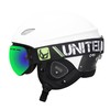 Phantom Helmet with Audio and Snow Supra Goggle (White, Medium)