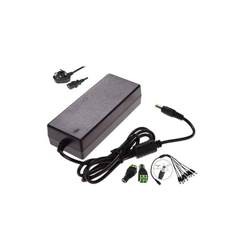 BW 12V 5A 60W DC Power Supply With 8 Way