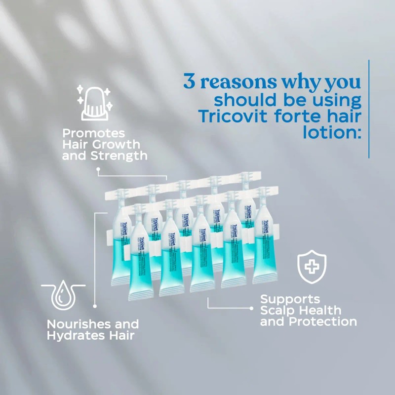 Tratamiento Anticaída Tricovit Forte Hair Growth 5 Ampollas