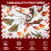 Christmas Tablecloth 60x84 Inch - Festive Xmas Tree & Red