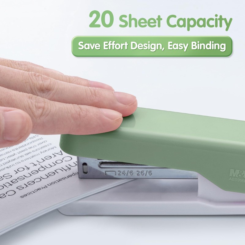 M&G Desktop Stapler, Basic Office Stapler with 1000 Staples, 20