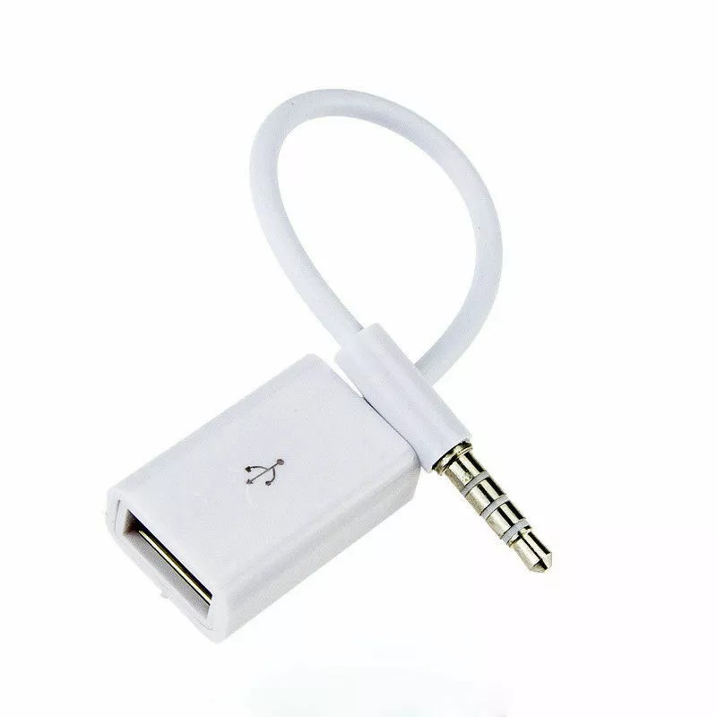 3.5mm Male AUX Audio Plug Jack to USB 2.0 Female