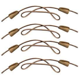 Endoto 2 Pairs Shoelaces for Hey Dude Elastic Strings Replacement Laces Shoes(Color:Brown,Size:18Inch)