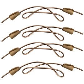 Endoto 2 Pairs Shoelaces for Hey Dude Elastic Strings Replacement Laces Shoes(Color:Brown,Size:18Inch)