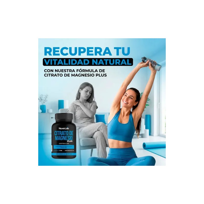 Citrato Magnesio Alta Absorción Capsulas 610mg Nuvalab Sabor
