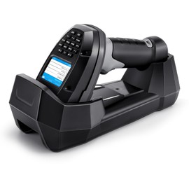 1D 2D Wireless Barcode Scanner, Onewscan Portable Inventory Scanner with Charging Base Data Collector Barcode Reader Data Terminal 2.4G Wireless & USB Connection Bar Code Scanners with 2" LCD Screen