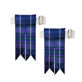 Men's Tartans Kilt Flashes with Heavy Buckle Elastic Adjusters Fit Pride Of Scotland
