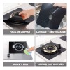 Kirotla 8pcs Fundas Para Quemadores De Estufa Liner Limpieza Rápida