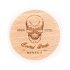 Menesia Small and Round Beard Brush, Pocket Travel Men's Wooden