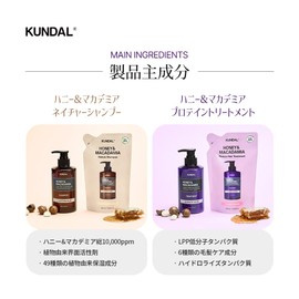 KUNDAL Premium Hair Care Refill Set, Shampoo Refill, 13.5 fl oz (400 ml) & Treatment, 13.5 fl oz (400 ml), Amber Vanilla Premium Hair Care Special REFILL SET #Amber Vanilla