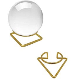 Nwsrayu 2 pieces Metal Crystal Ball Holder, Lensball Base, Sphere Display Stand for Globe Balls ,Geode, Rocks, Crystals, Baseballs,Tennis Balls,Mineral Agate Fossil Coral Gemstone 50-110 mm