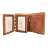 Hill Burry Genuine Leather Wallet Skull with RFID Protection, brown,
