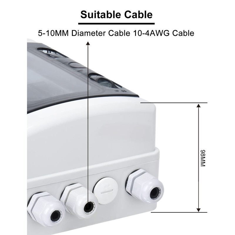 DIHOOL Solar Panel Disconnect Switch with PV Surge Protector, RV