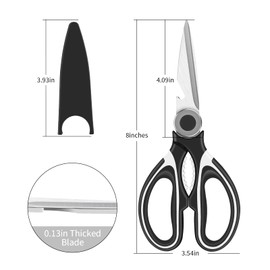 Sairps Kitchen Scissors Woman Use Multi-purpose scissors Heavy Duty Cooking Shears Black Kitchen Scissors Adults Sharp Utility Siccors For Food