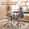 Rolling Stool Chair with Wheels, Height Adjustable Stool with Back