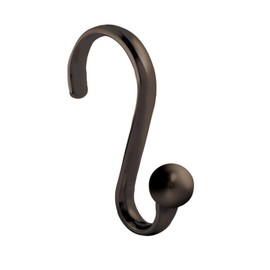 iDesign Metal Shower Curtain Hooks, The Axis Collection – Set of 12, Bronze