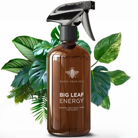 Big Leaf Energy (16 FL OZ, Glass) Organic Neem Oil Plant Spray with Essential Oils : Natural Plant Wash for Indoor Houseplants and Outdoor Gardens