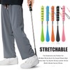 Ralleyfun Shoe Horn Long Handle Retractable Telescopic Metal Shoehorn Foldable