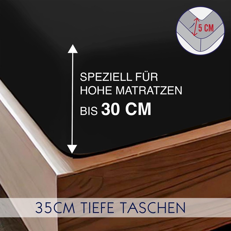 Fitted Sheet 160 x 200 cm - 35 cm Deep