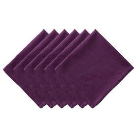 DII Variegated Tabletop Collection, Napkin Set, 20x20, Eggplant, 6 Piece