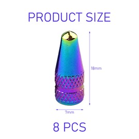 8 Pieces Colorful Valve Covers, Bicycle Valve Covers, Bicycle Valve Covers, Tyre Valve Dust Caps, Stainless Steel Bicycle Valves, Bicycle Accessories