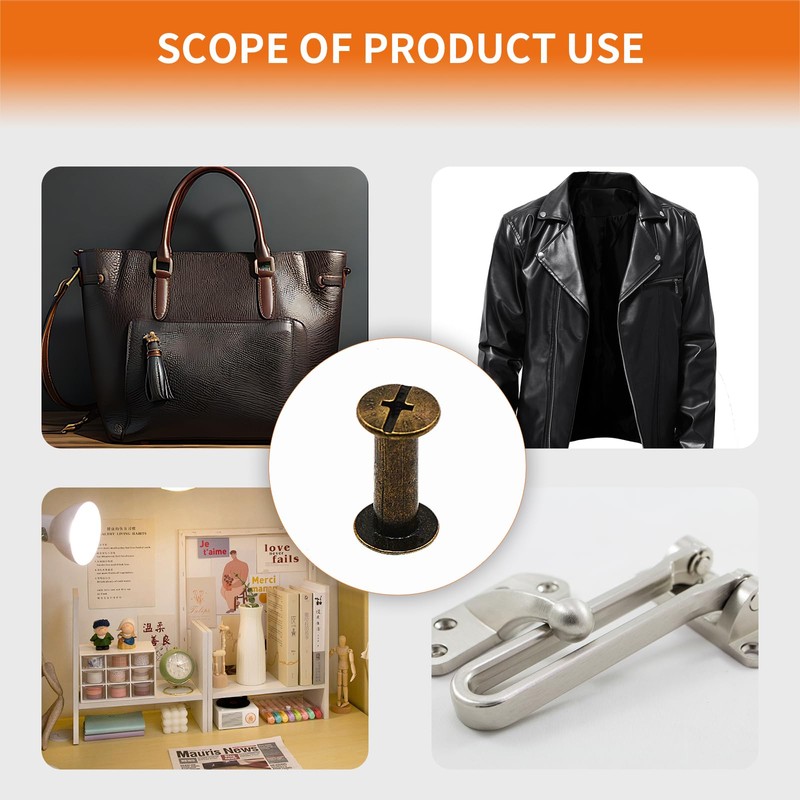 Begino 100pcs Chicago Screw M5x20mm Slotted Binding Screws for Rivet