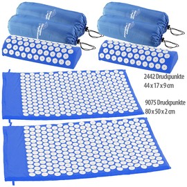 newgen medicals Massage Relaxing Cushion: Set of 2 Relaxation Mat and Relaxation Pillow (Massage Neck Rolls, Wellness Massage Roll)