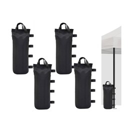 Anlising Gazebo Sandbags, 4 Pieces Gazebo Weights 600D Oxford Cloth, Weights for Gazebos, Canopy Weight Bags, Sandbag for Gazebos, Sandbag Weighting, for Tent, Umbrella, Tripod (Black)
