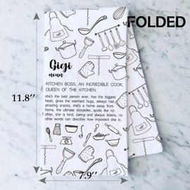 Gigi Kitchen Towel - Grandma Gift, Housewarming Tea Dish Towel (Noun Towel)