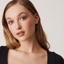 PAVOI 14K White Gold Plated Astrology Constellation Horoscope Zodiac Necklace 16-18" - Gemini