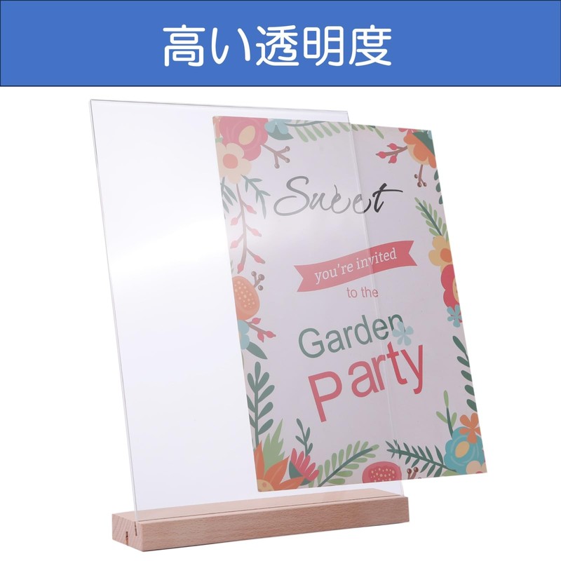 Lebonarier Acrylic Sign Holder, T Shape, L Shape, Dual Use,
