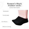 Swadeshi Threads Womens 6 Pairs of Black Socks Trainer Socks